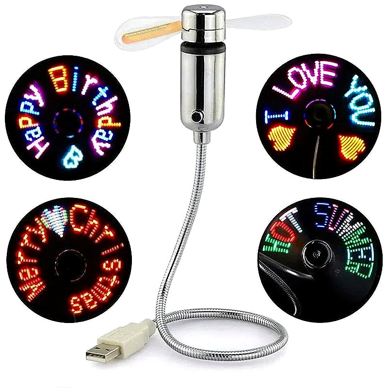 Electronics And Gadgets Ce - พัดลม LED แบบพกพา USB, พัดลมคอห่าน RGB