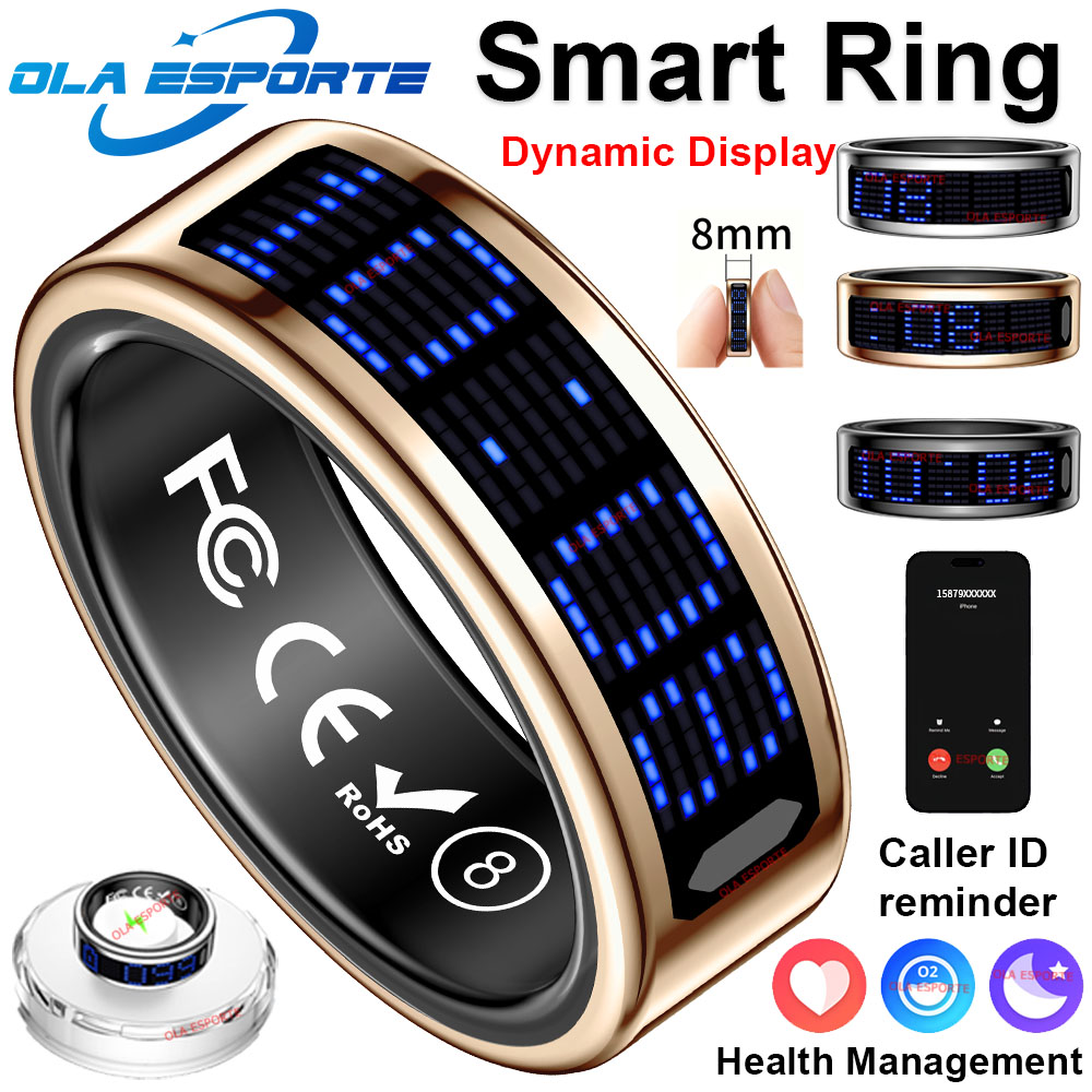 Smart Ring Health - แหวนอัจฉริยะรุ่นใหม่ บางเฉียบ น้ำหนักเบา หน้าจอแสดงผลอเนกประสงค์ วัดอัตราการเต้นของหัวใจ แจ้งเตือนสายโทรเข้า
