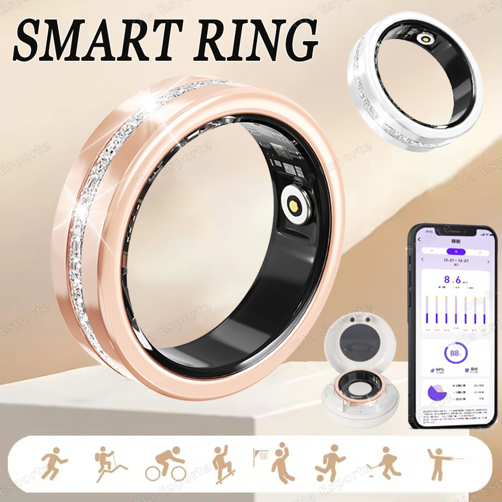 Smart Ring Health - แหวนสมาร์ทริงรุ่นใหม่ปี 2026 สำหรับผู้หญิง ตรวจวัดอัตราการเต้นของหัวใจ ตรวจสอบการนอนหลับ ตรวจจับรอบเดือน
