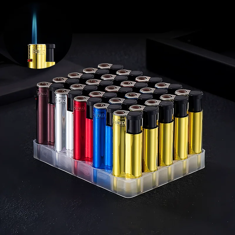 Electronics Gadgets Sale - 25PCSโลหะWindproofซิการ์บุหรี่ไฟแช็กJetไฟฉายแก๊สเปลวไฟไฟแช็กอุปกรณ์สูบบุหรี่บิวเทนGadgetsสําหรับชายแบบพกพา