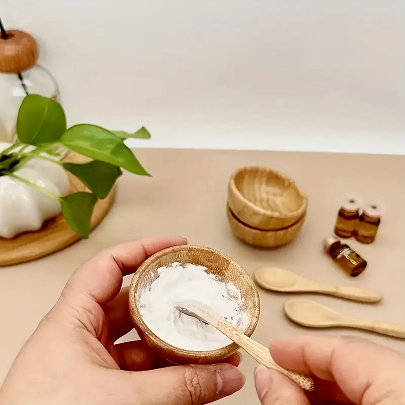 Electric Gadget - ชุดชามผสมมาส์กหน้าจากไม้ไผ่, อุปกรณ์ทำมาส์กหน้า DIY สำหรับการดูแลผิว, ชุดอุปกรณ์ผสมมาส์กหน้าพร้อมชาม, ไม้พาย,